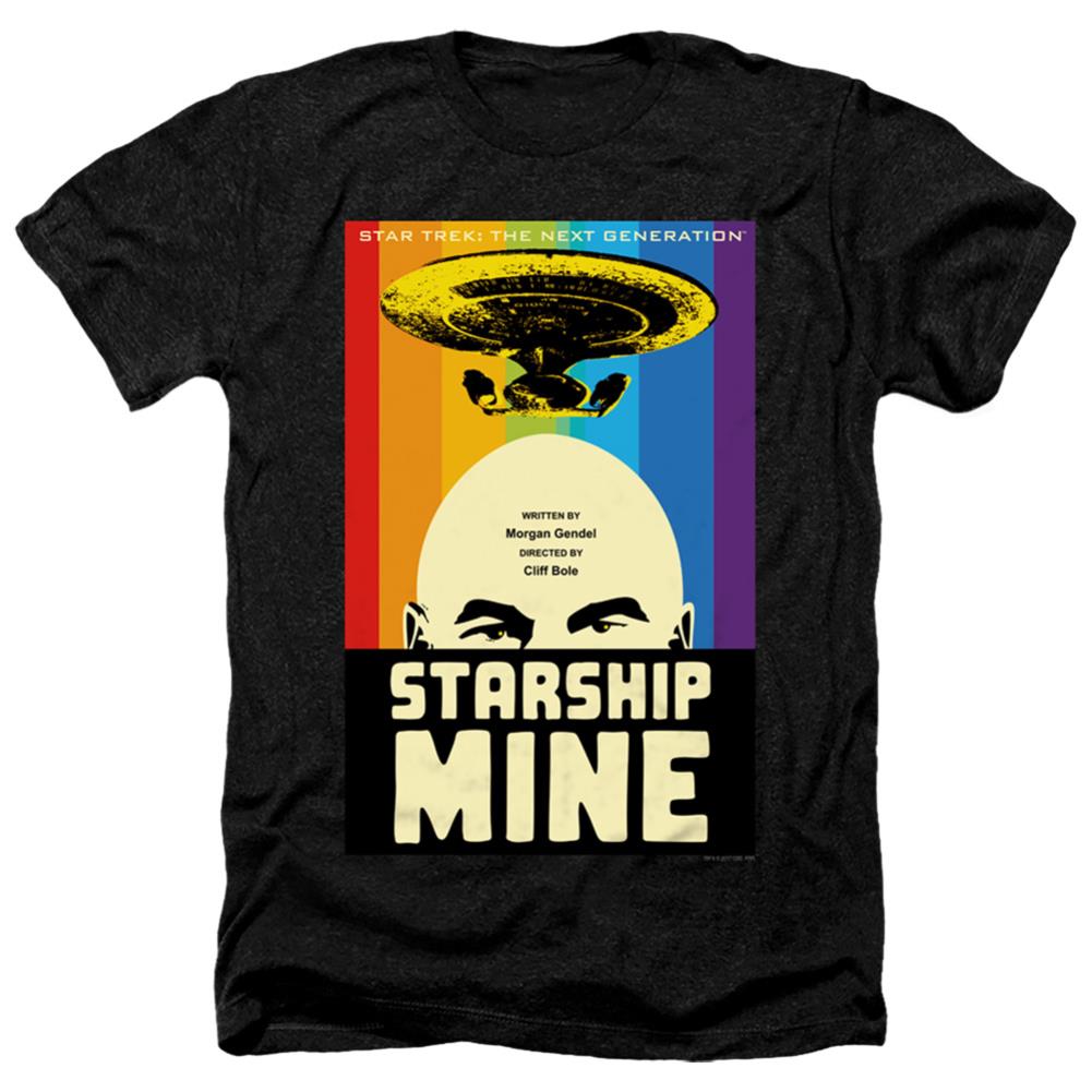 Star Trek TNG Season 6 Episode 18 Men's 30/1 Heather 60 40 Poly Short-Sleeve T-Shirt