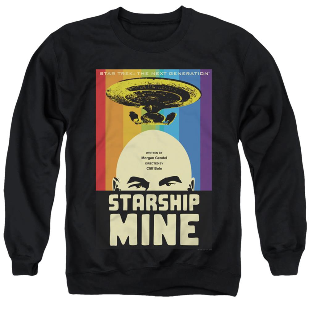 Star Trek TNG Season 6 Episode 18 Men's Crewneck 50 50 Poly Long-Sleeve T-Shirt