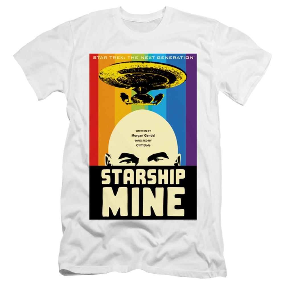 Star Trek TNG Season 6 Episode 18 Men's Ultra-Soft 30/1 Cotton Slim Short-Sleeve T-Shirt