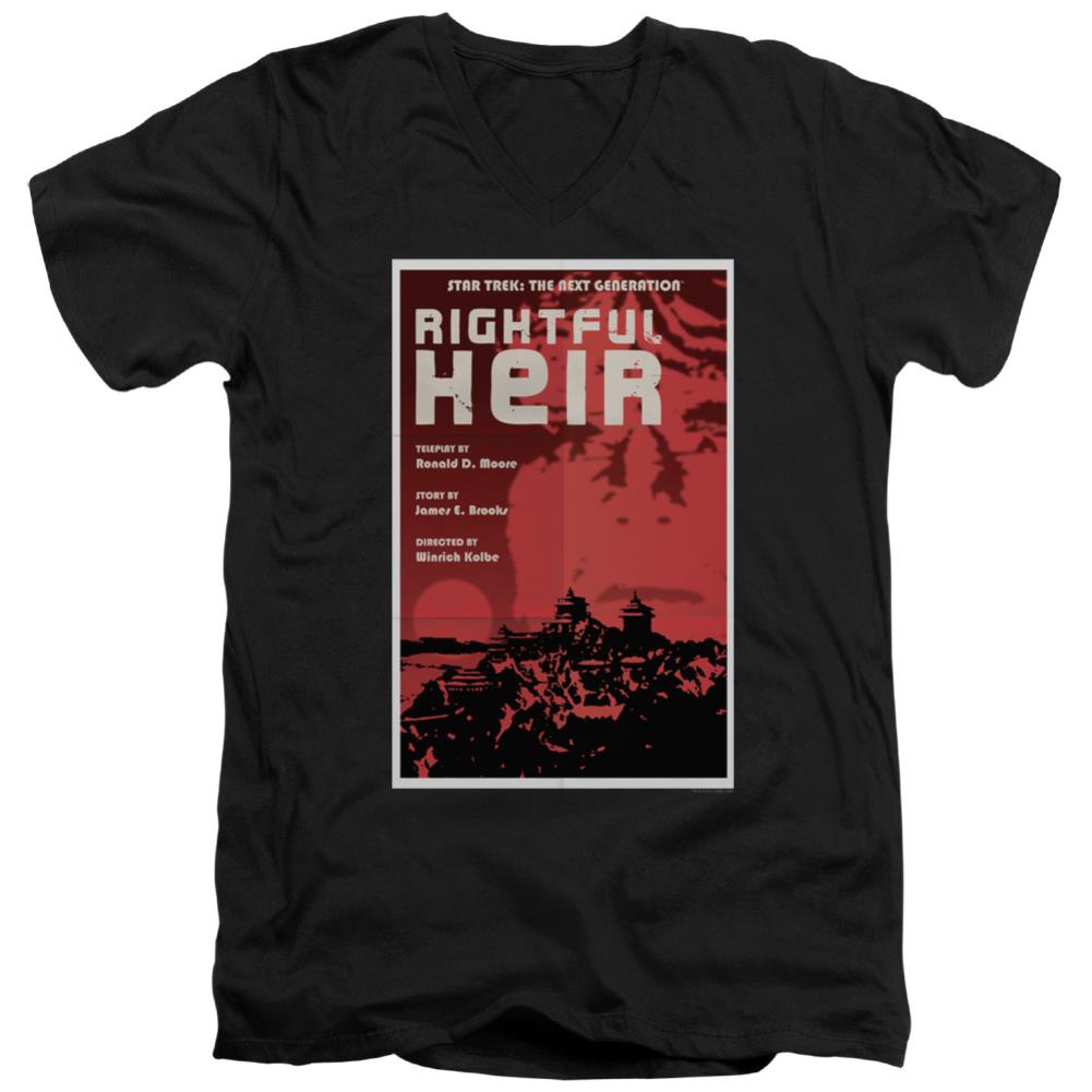 Star Trek TNG Season 6 Episode 23 Men's 30/1 Cotton Slim V-Neck T-Shirt