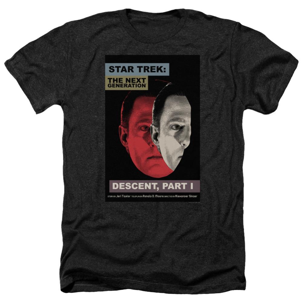 Star Trek TNG Season 6 Episode 26 Men's 30/1 Heather 60 40 Poly Short-Sleeve T-Shirt