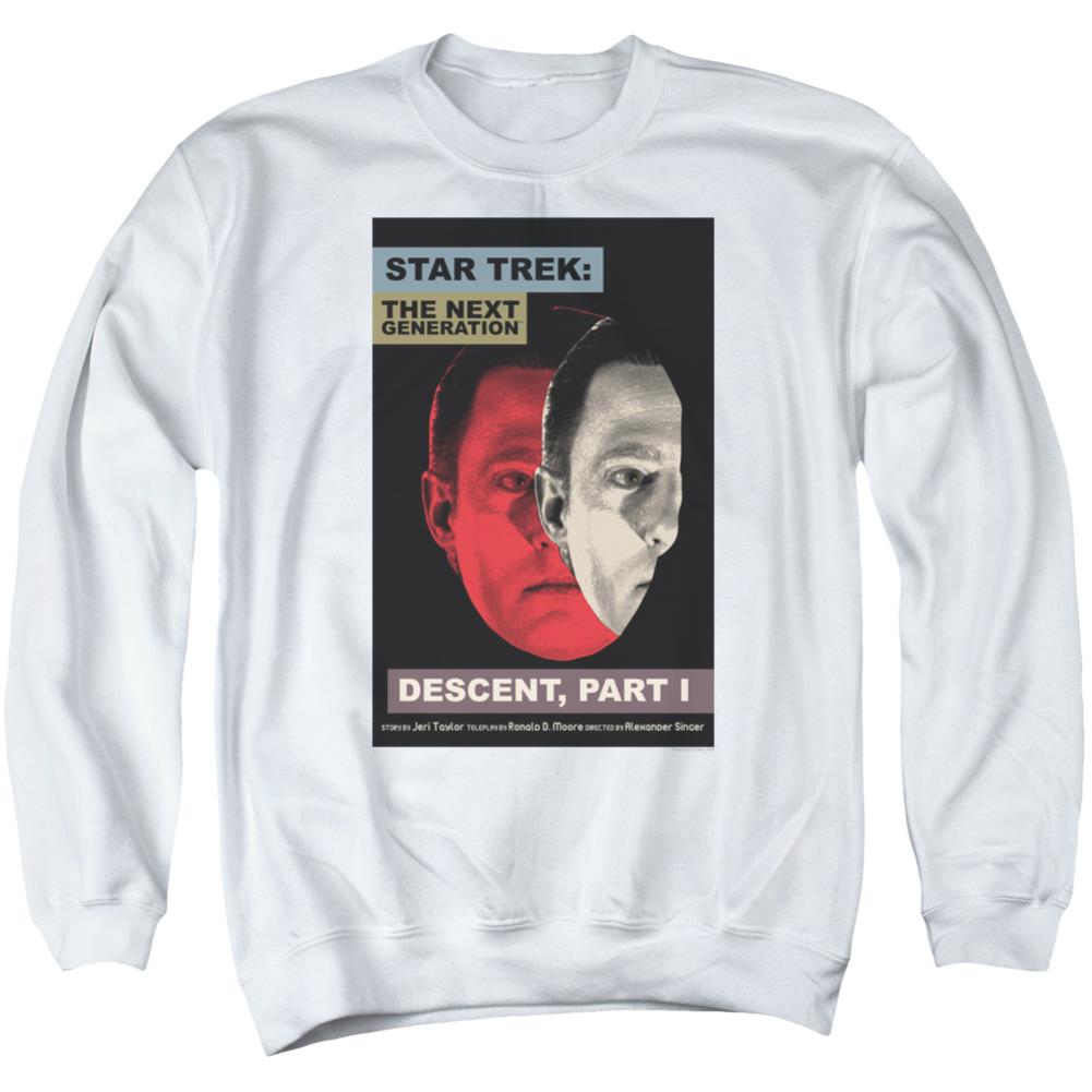 Star Trek TNG Season 6 Episode 26 Men's Crewneck 50 50 Poly Long-Sleeve T-Shirt