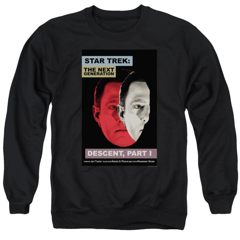 Star Trek TNG Season 6 Episode 26 Men's Crewneck 50 50 Poly Long-Sleeve T-Shirt