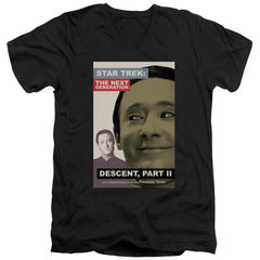Star Trek TNG Season 7 Episode 1 Men's 30/1 Cotton Slim V-Neck T-Shirt