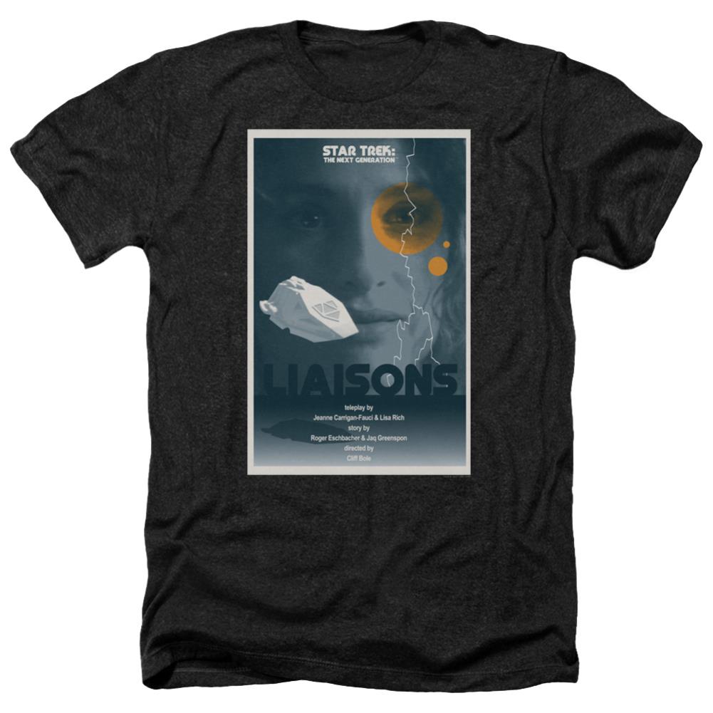 Star Trek TNG Season 7 Episode 2 Men's 30/1 Heather 60 40 Poly Short-Sleeve T-Shirt