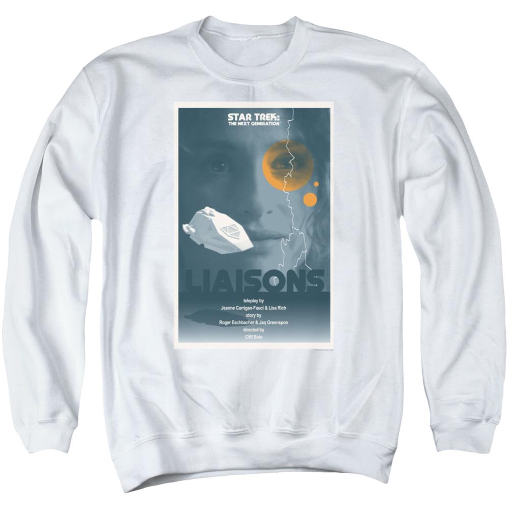 Star Trek TNG Season 7 Episode 2 Men's Crewneck 50 50 Poly Long-Sleeve T-Shirt