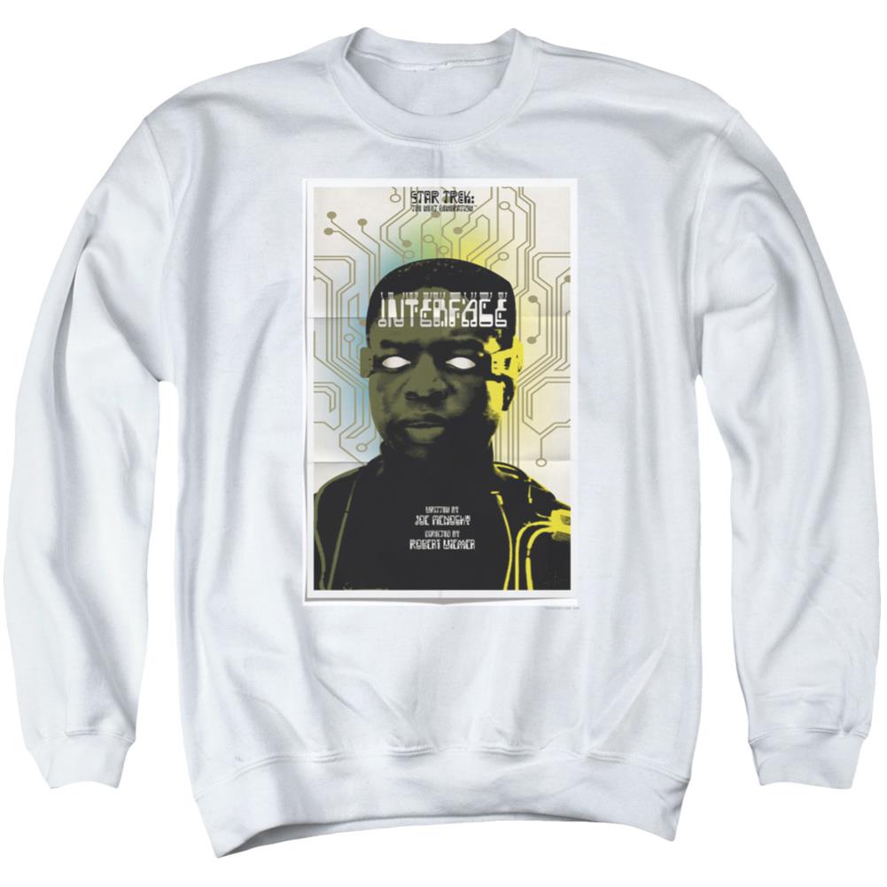 Star Trek TNG Season 7 Episode 3 Men's Crewneck 50 50 Poly Long-Sleeve T-Shirt