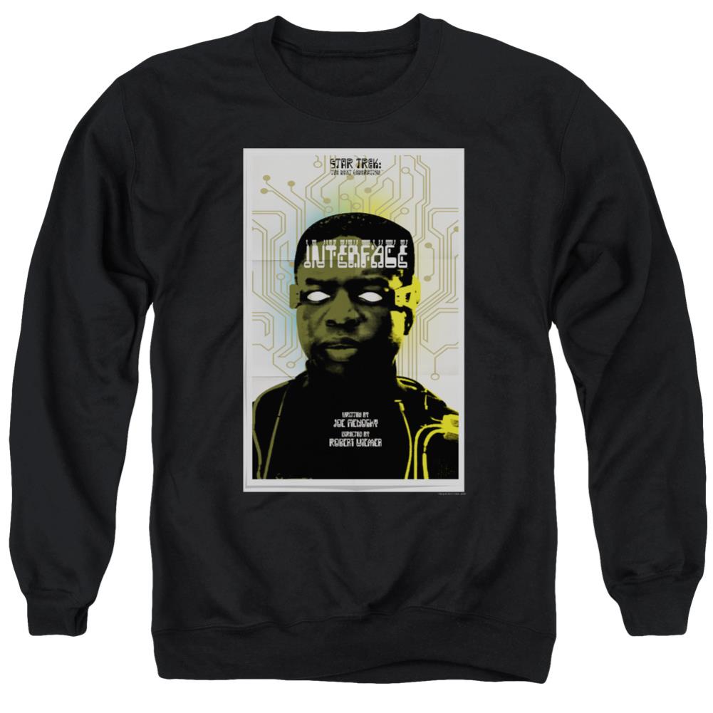 Star Trek TNG Season 7 Episode 3 Men's Crewneck 50 50 Poly Long-Sleeve T-Shirt