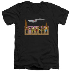 Star Trek TNG Trexel Crew Men's 30/1 Cotton Slim V-Neck T-Shirt