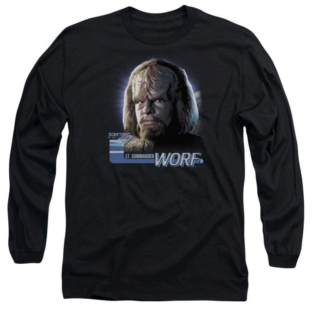 Star Trek TNG Worf Men's 18/1 Cotton Long-Sleeve T-Shirt