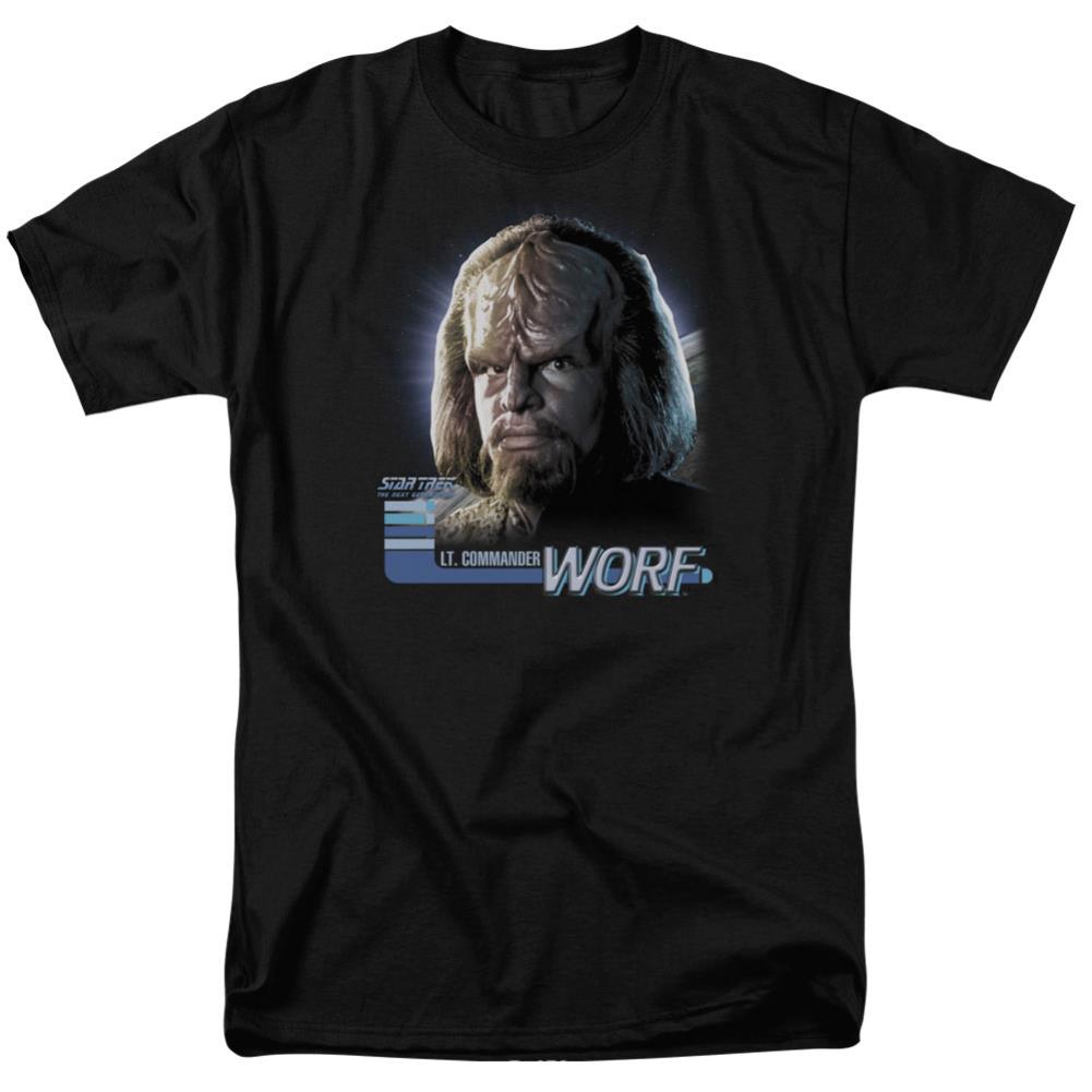 Star Trek TNG Worf Men's 18/1 Cotton Short-Sleeve T-Shirt