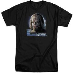 Star Trek TNG Worf Men's 18/1 Tall Cotton Short-Sleeve T-Shirt