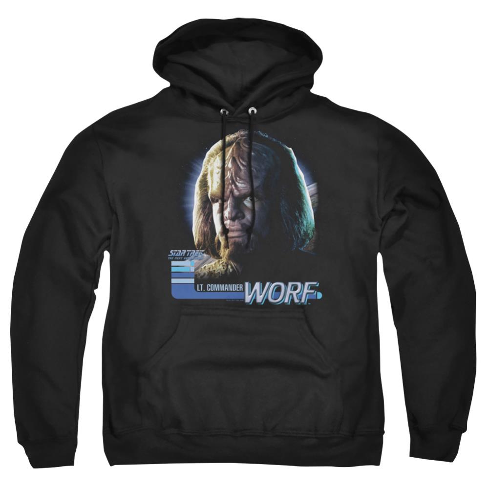 Star Trek TNG Worf Men's Pull-Over 75 25 Poly Hoodie