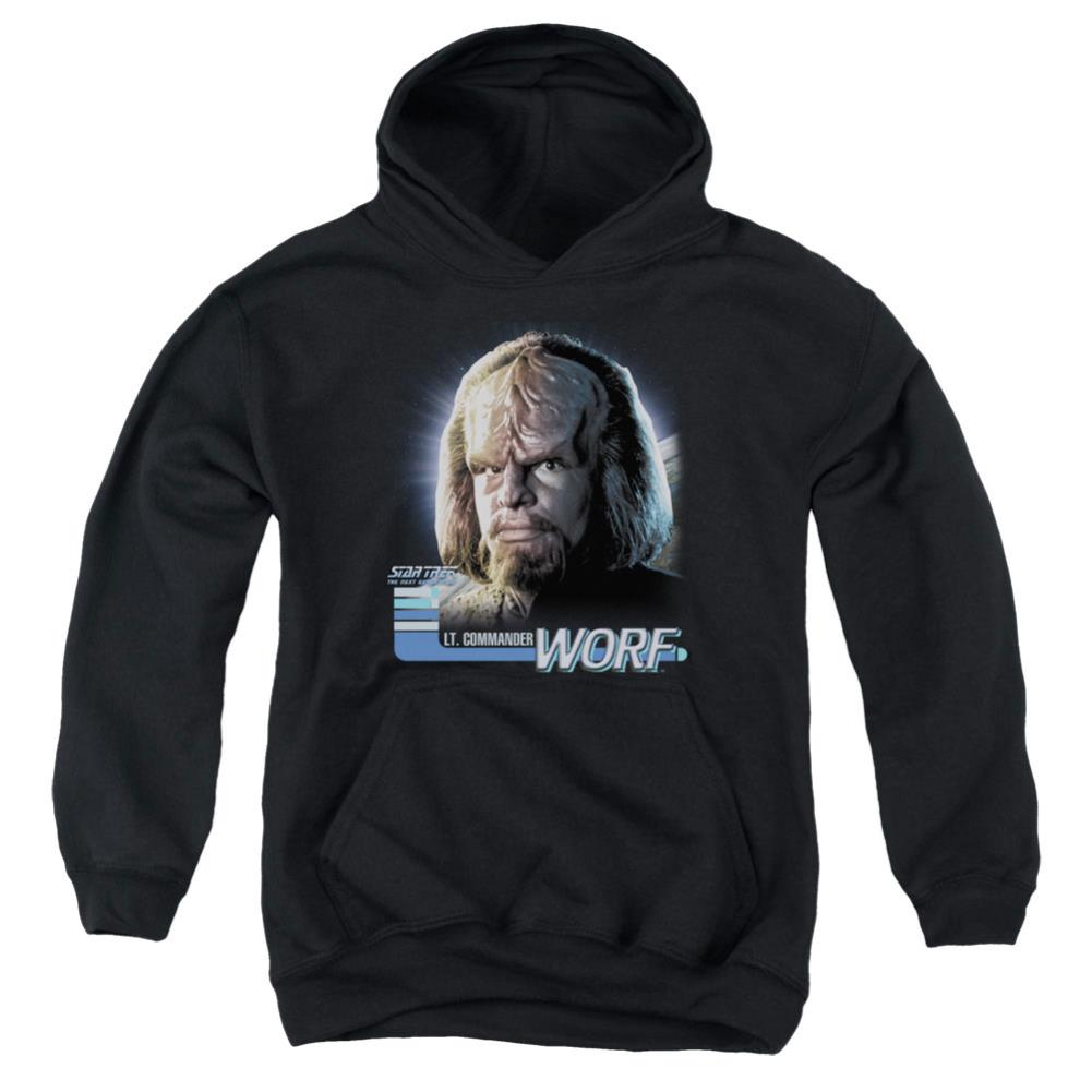 Star Trek TNG Worf Youth Cotton Poly Pull-Over Hoodie