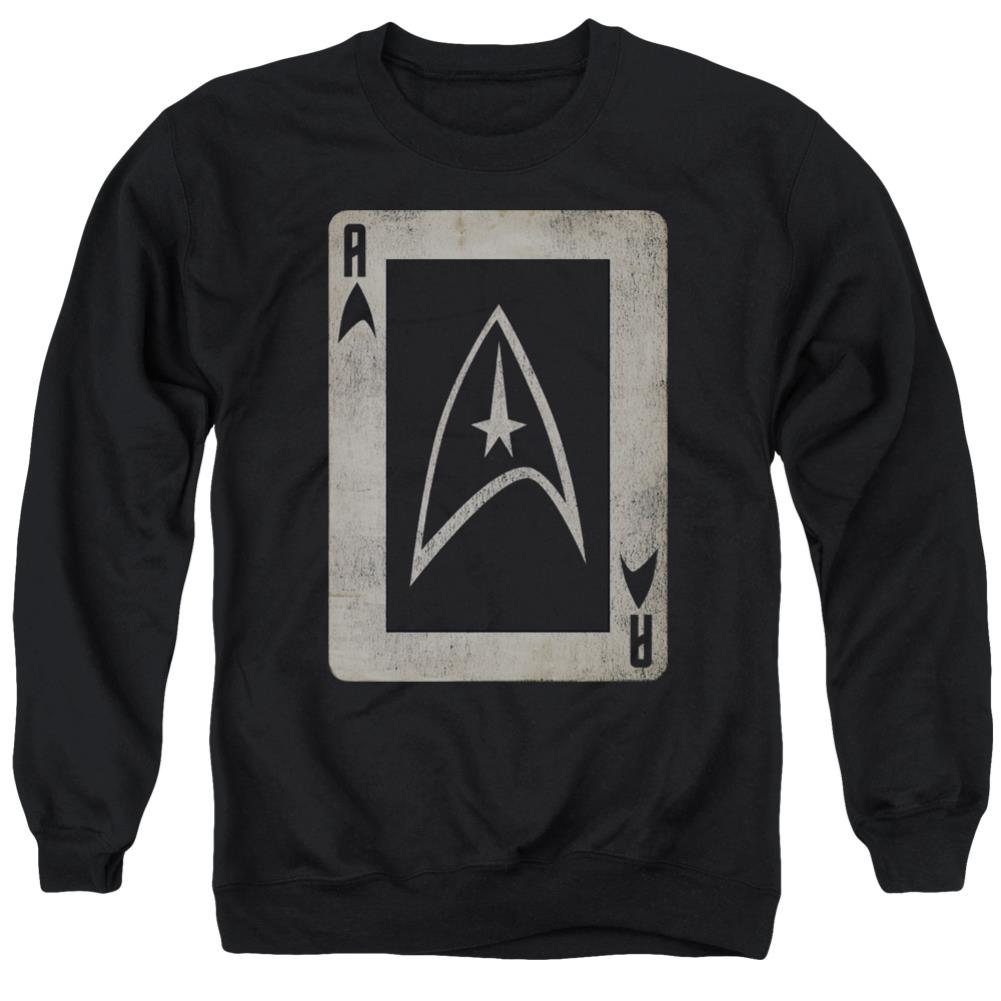 Star Trek TOS Ace Men's Crewneck 50 50 Poly Long-Sleeve T-Shirt