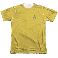 Star Trek TOS Command Uniform Men's Regular Fit Poly Cotton Short-Sleeve T-Shirt