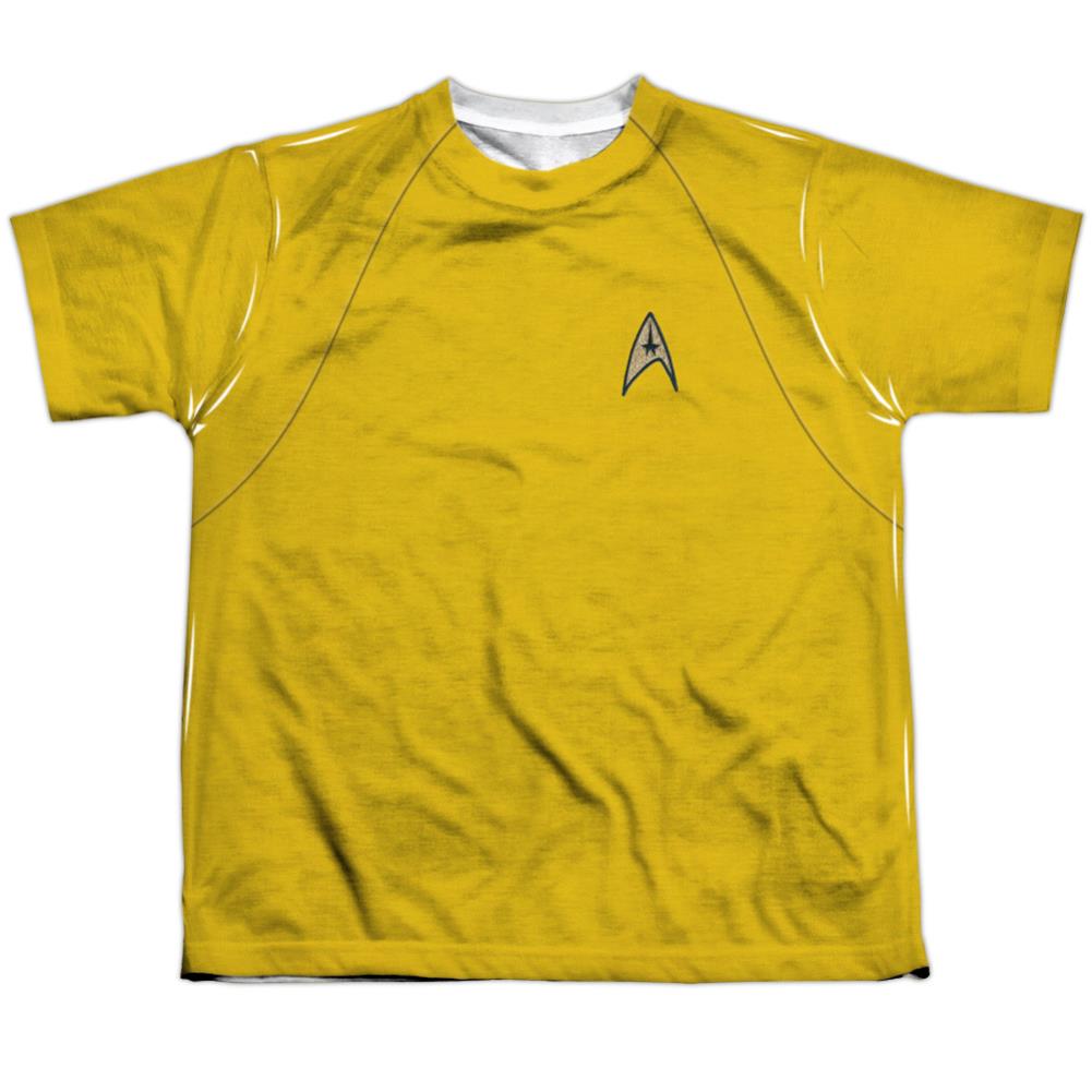 Star Trek TOS Command Uniform Youth Regular Fit Poly Short-Sleeve T-Shirt