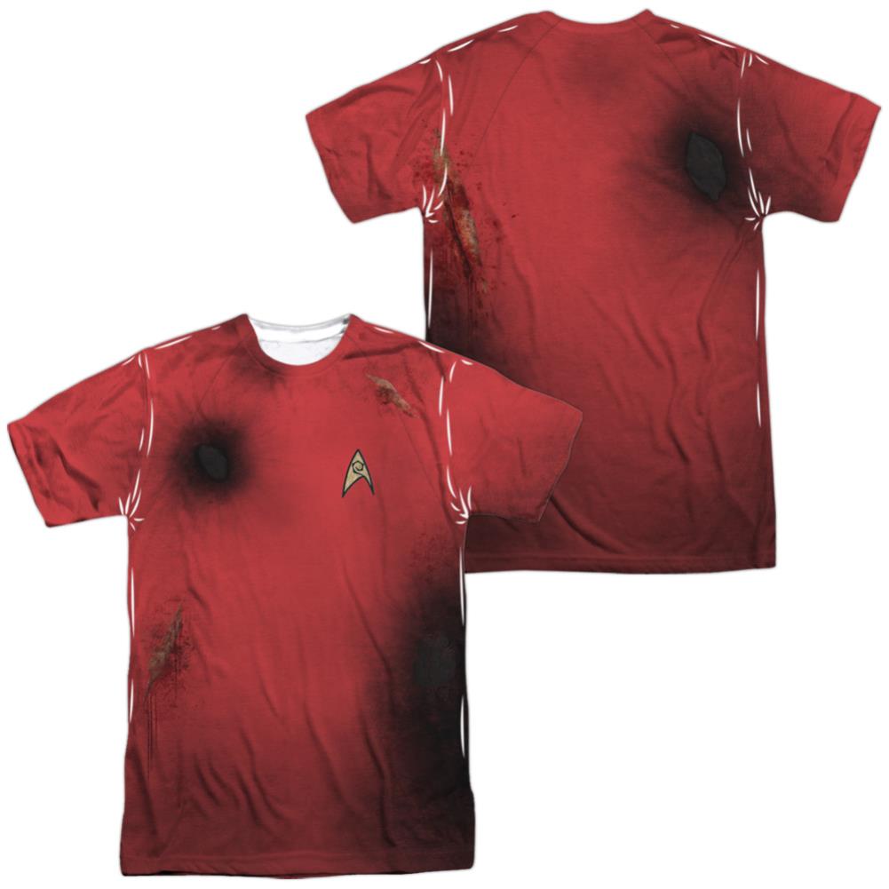 Star Trek TOS Dead Red (Front/Back Print) Men's Regular Fit Polyester Short-Sleeve T-Shirt