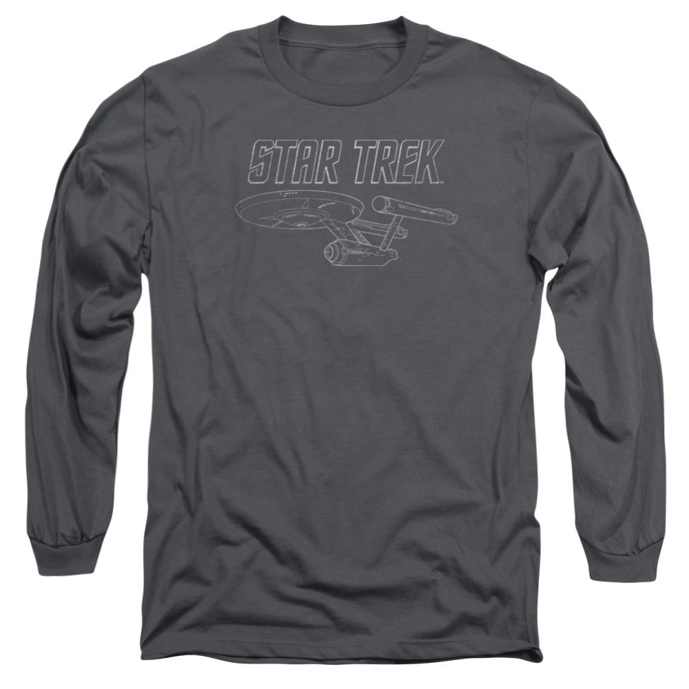 Star Trek TOS Enterprise Men's 18/1 Cotton Long-Sleeve T-Shirt