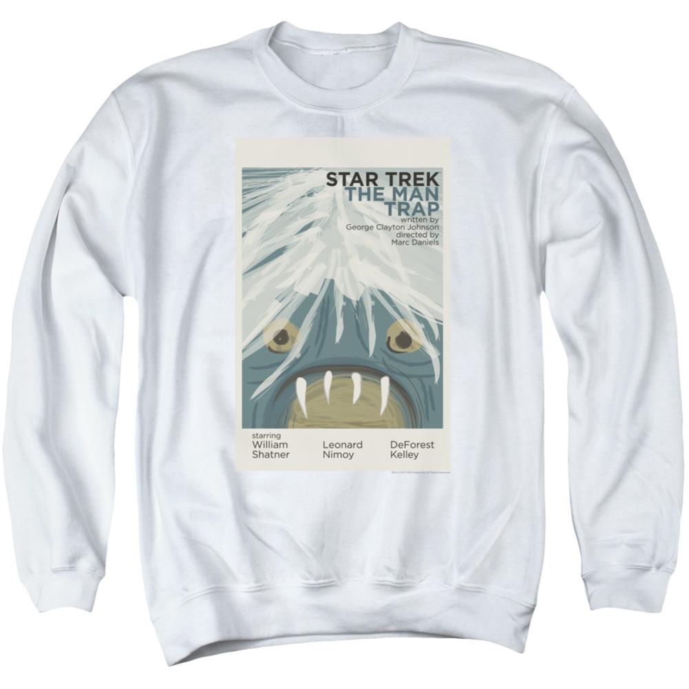 Star Trek TOS Episode 1 Men's Crewneck 50 50 Poly Long-Sleeve T-Shirt
