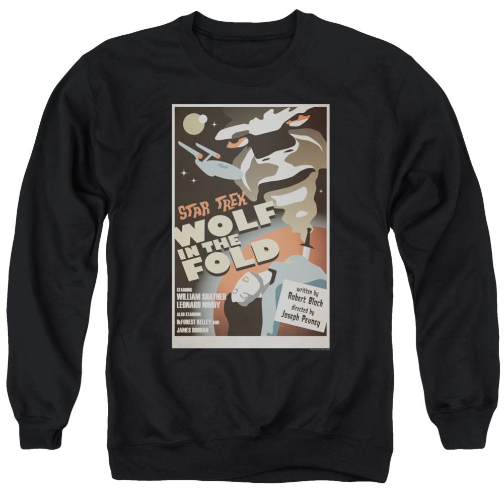 Star Trek TOS Episode 43 Men's Crewneck 50 50 Poly Long-Sleeve T-Shirt