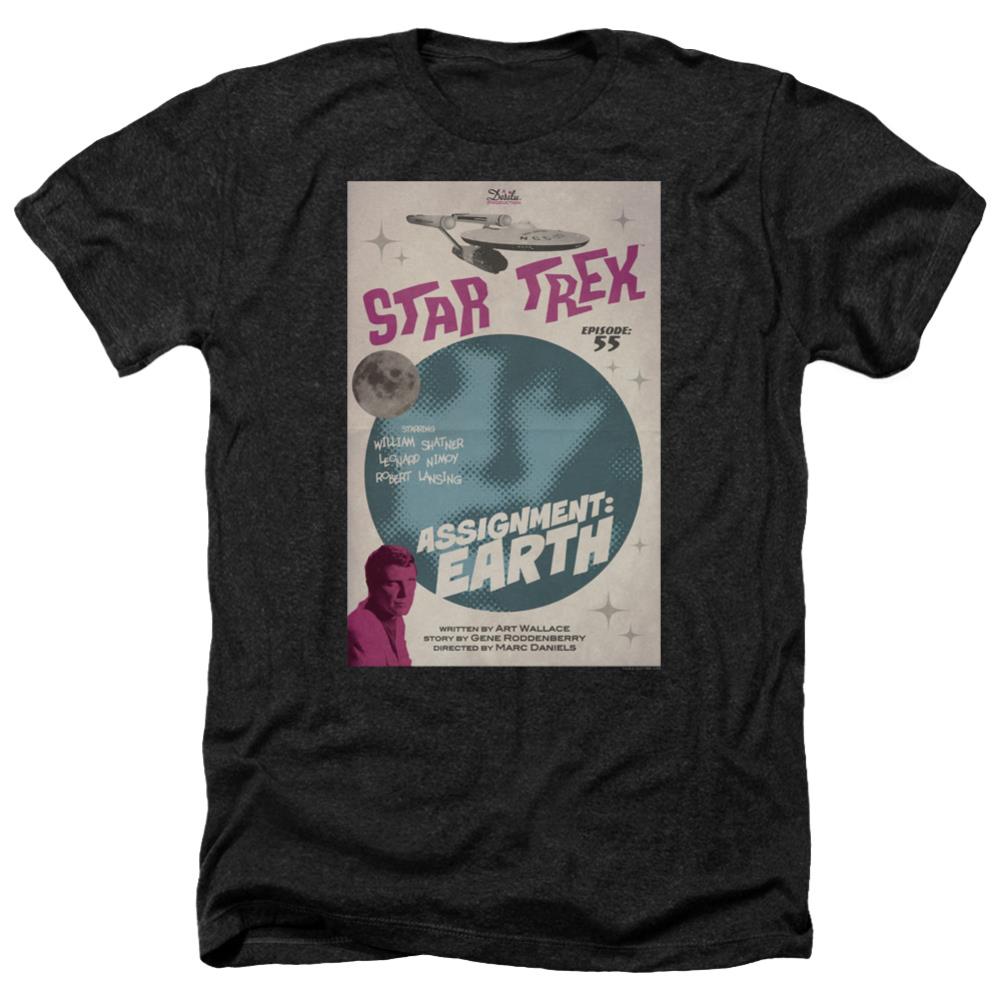 Star Trek TOS Episode 55 Men's 30/1 Heather 60 40 Poly Short-Sleeve T-Shirt