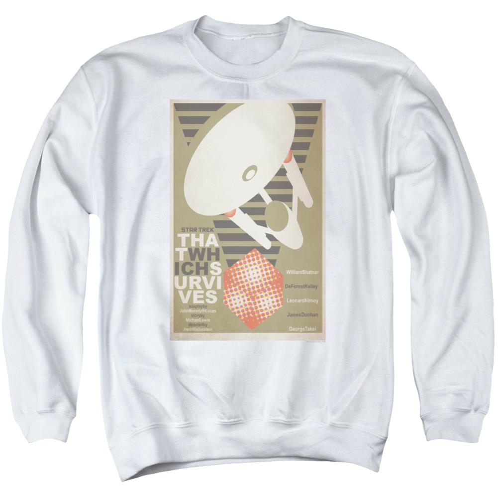 Star Trek TOS Episode 72 Men's Crewneck 50 50 Poly Long-Sleeve T-Shirt
