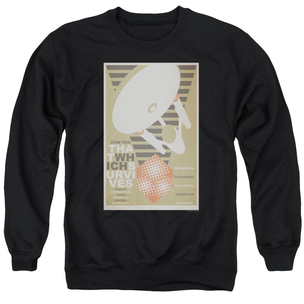Star Trek TOS Episode 72 Men's Crewneck 50 50 Poly Long-Sleeve T-Shirt
