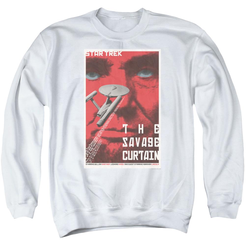 Star Trek TOS Episode 77 Men's Crewneck 50 50 Poly Long-Sleeve T-Shirt
