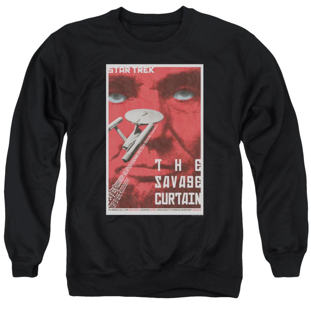 Star Trek TOS Episode 77 Men's Crewneck 50 50 Poly Long-Sleeve T-Shirt