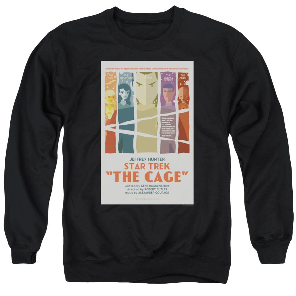 Star Trek TOS Episode 80 Men's Crewneck 50 50 Poly Long-Sleeve T-Shirt