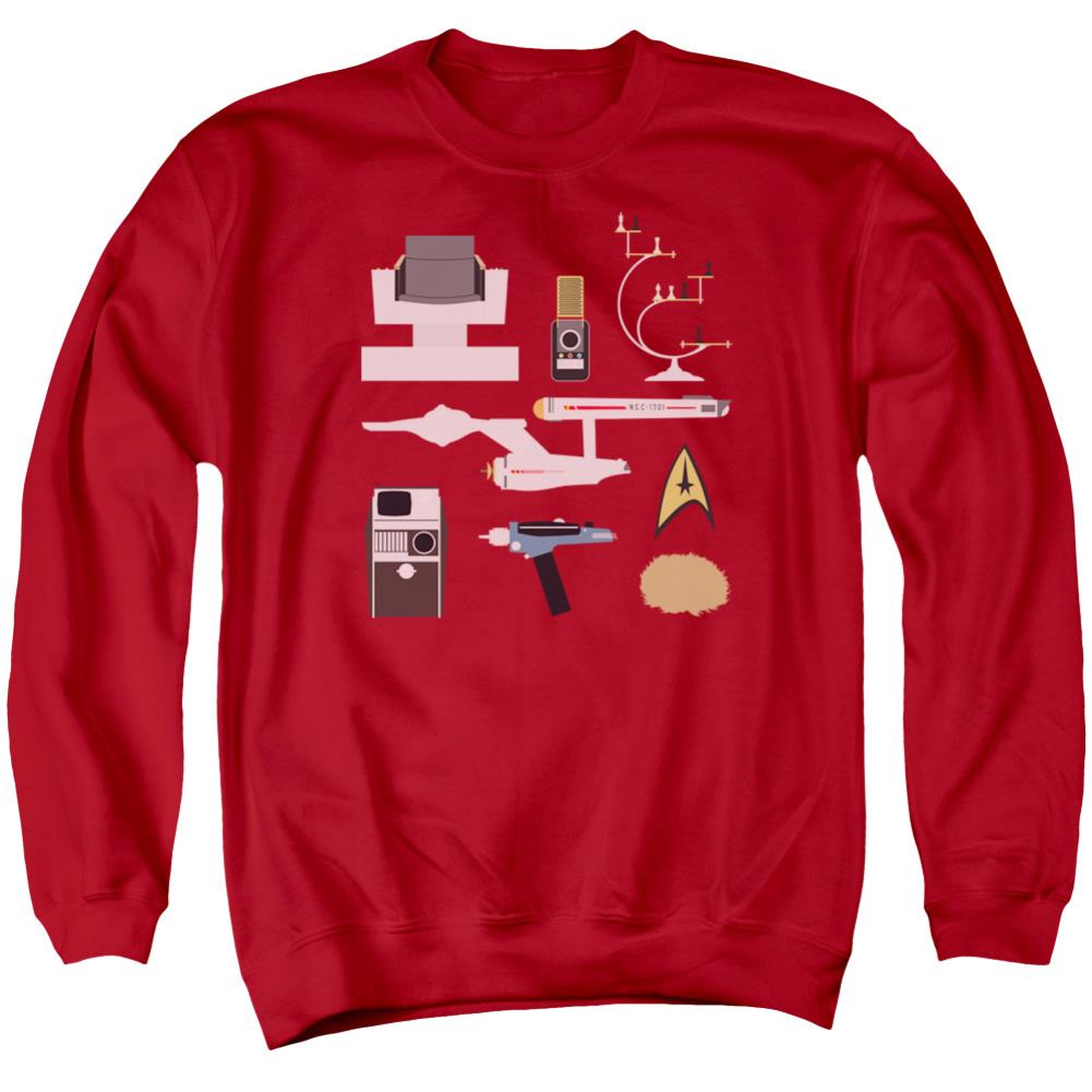 Star Trek TOS Gift Set Men's Crewneck 50 50 Poly Long-Sleeve T-Shirt