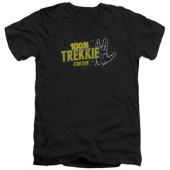 Star Trek Trekkie Men's 30/1 Cotton Slim V-Neck T-Shirt