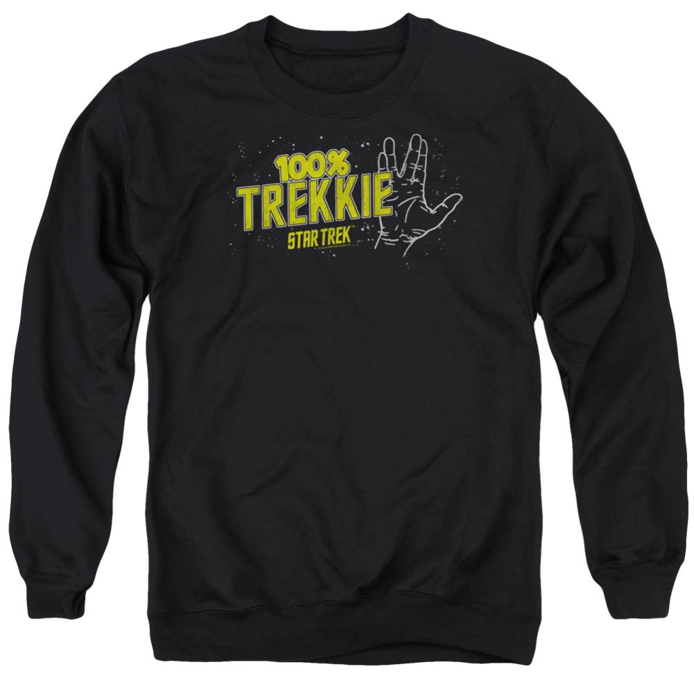Star Trek Trekkie Men's Crewneck 50 50 Poly Long-Sleeve T-Shirt