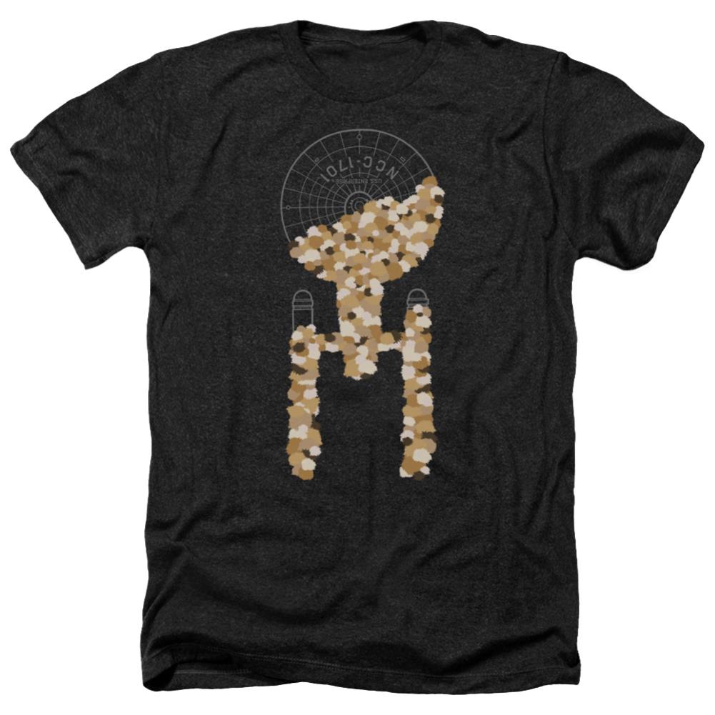 Star Trek Tribble Takeover Men's 30/1 Heather 60 40 Poly Short-Sleeve T-Shirt