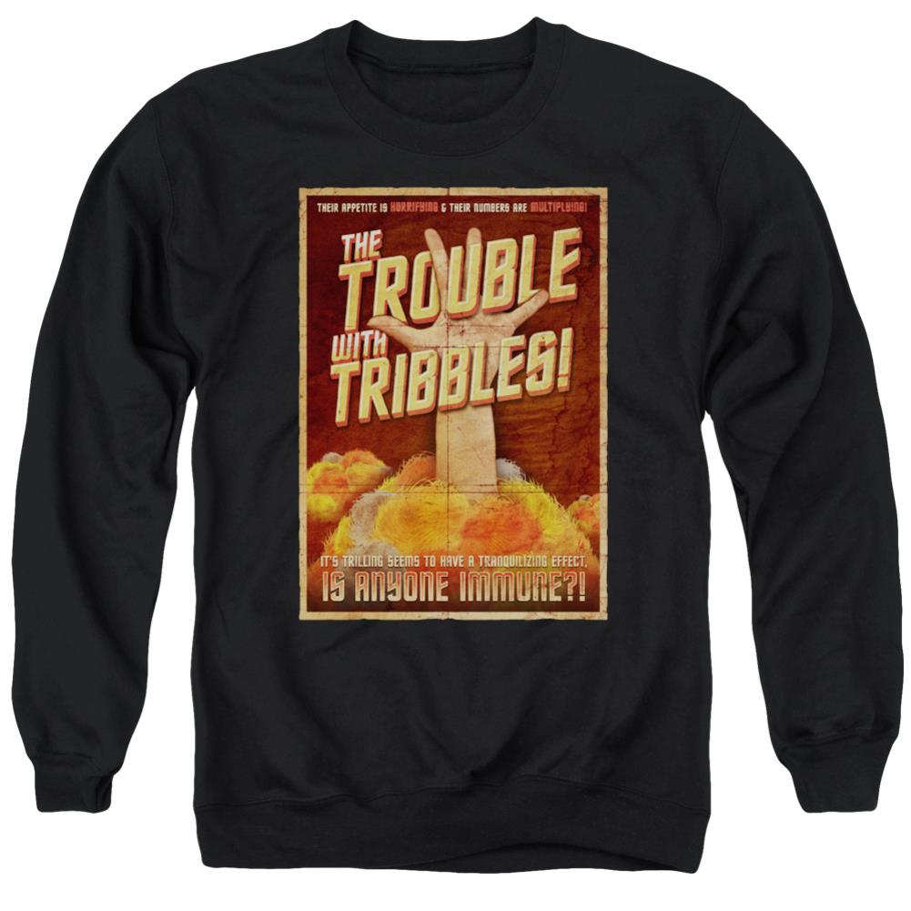 Star Trek Tribbles: The Movie Men's Crewneck 50 50 Poly Long-Sleeve T-Shirt