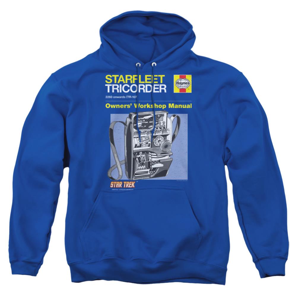 Star Trek Tricorder Manual Men's Pull-Over 75 25 Poly Hoodie