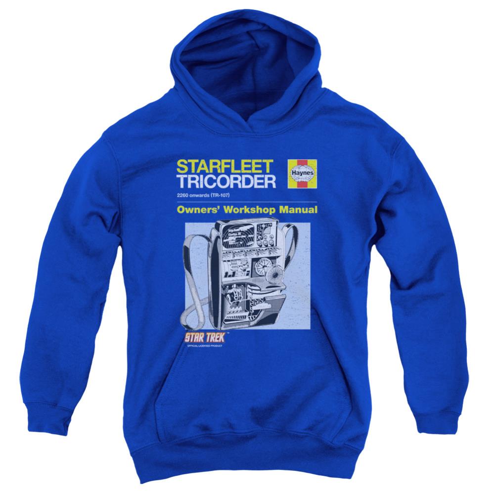 Star Trek Tricorder Manual Youth Cotton Poly Pull-Over Hoodie