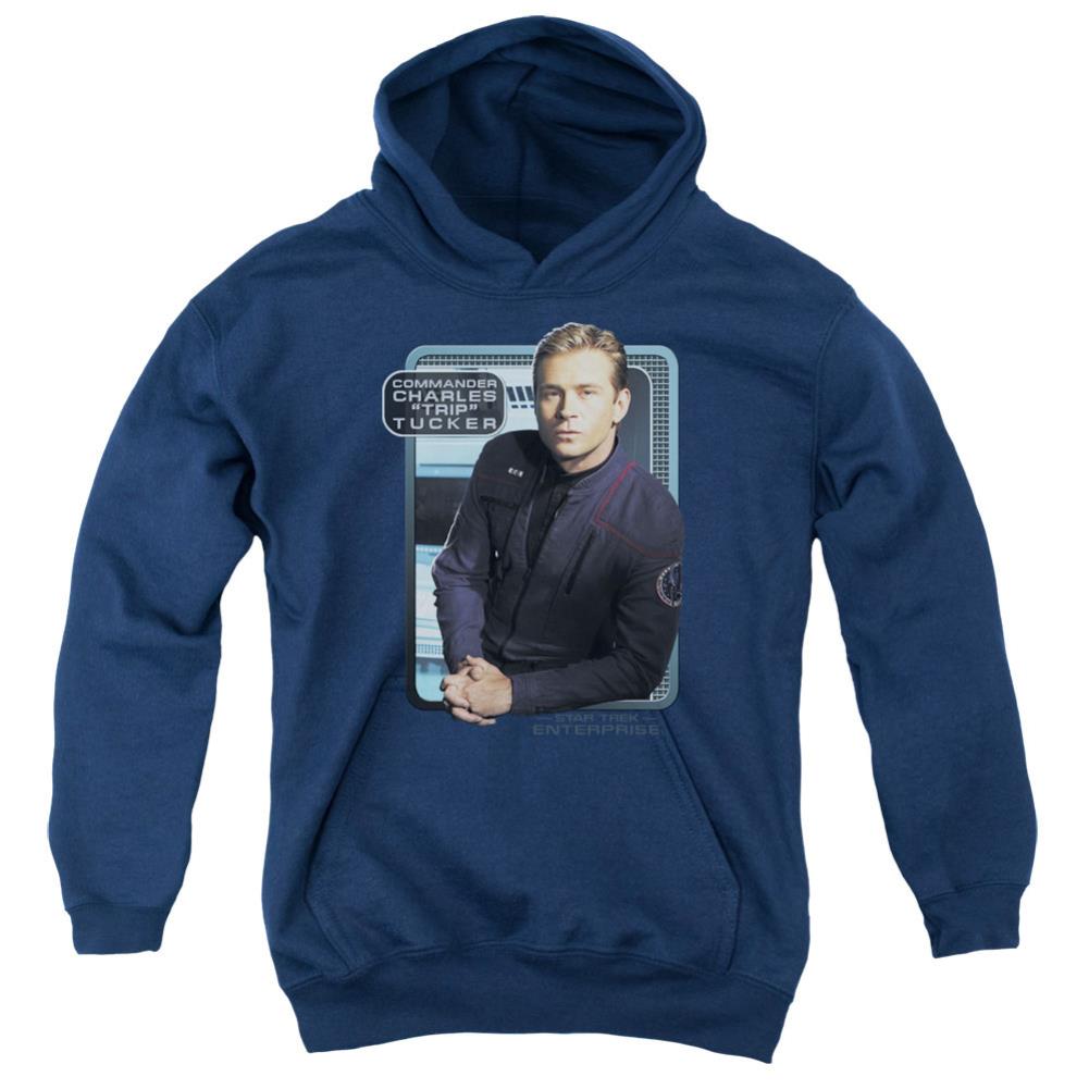 Star Trek Trip Tucker Youth Cotton Poly Pull-Over Hoodie