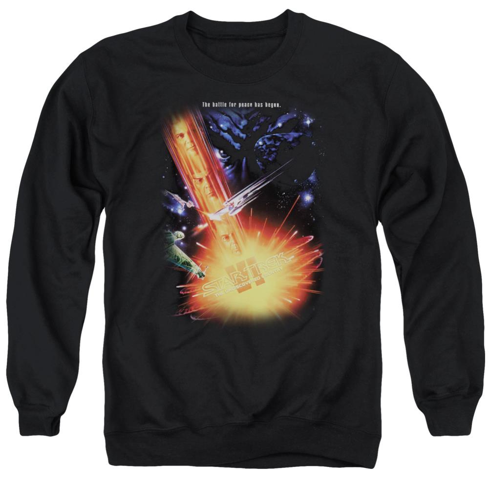 Star Trek Undiscovered Country (Movie) Men's Crewneck 50 50 Poly Long-Sleeve T-Shirt