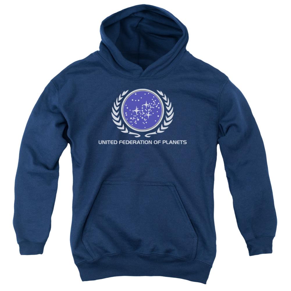 Star Trek United Federation Logo Youth Cotton Poly Pull-Over Hoodie