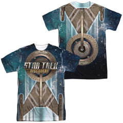 Star Trek Uss Discovery (Front/Back Print) Men's Regular Fit Polyester Short-Sleeve T-Shirt