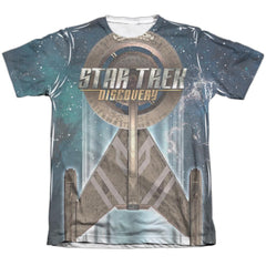 Star Trek Uss Discovery Men's Regular Fit Poly Cotton Short-Sleeve T-Shirt