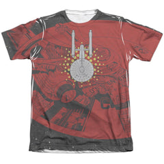 Star Trek Uss Enterprise Schematic Men's Regular Fit Poly Cotton Short-Sleeve T-Shirt