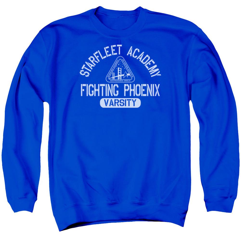 Star Trek Varsity Men's Crewneck 50 50 Poly Long-Sleeve T-Shirt