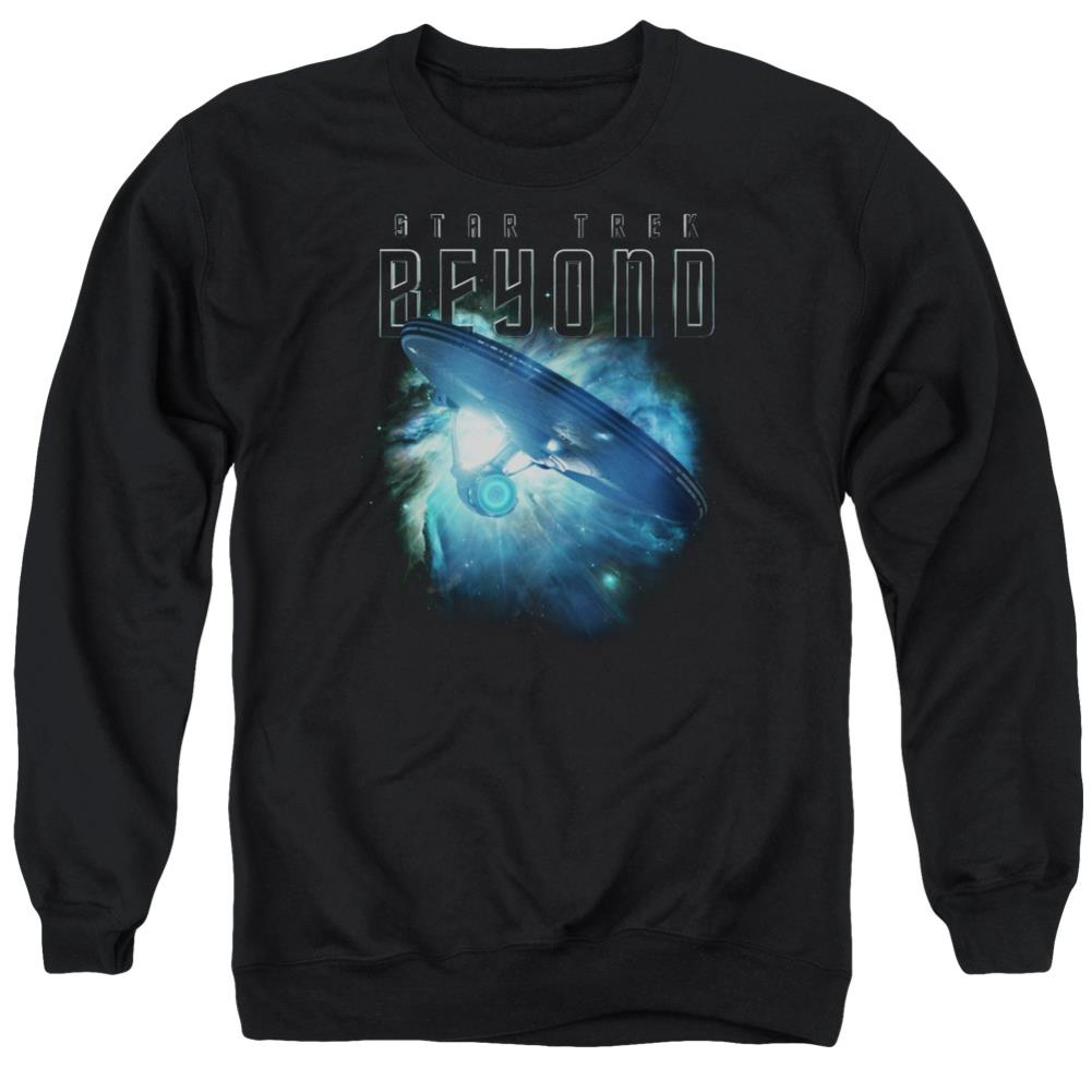 Star Trek Voyage Men's Crewneck 50 50 Poly Long-Sleeve T-Shirt