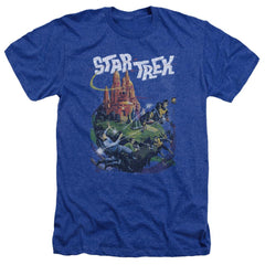 Star Trek Vulcan Battle Men's 30/1 Heather 60 40 Poly Short-Sleeve T-Shirt