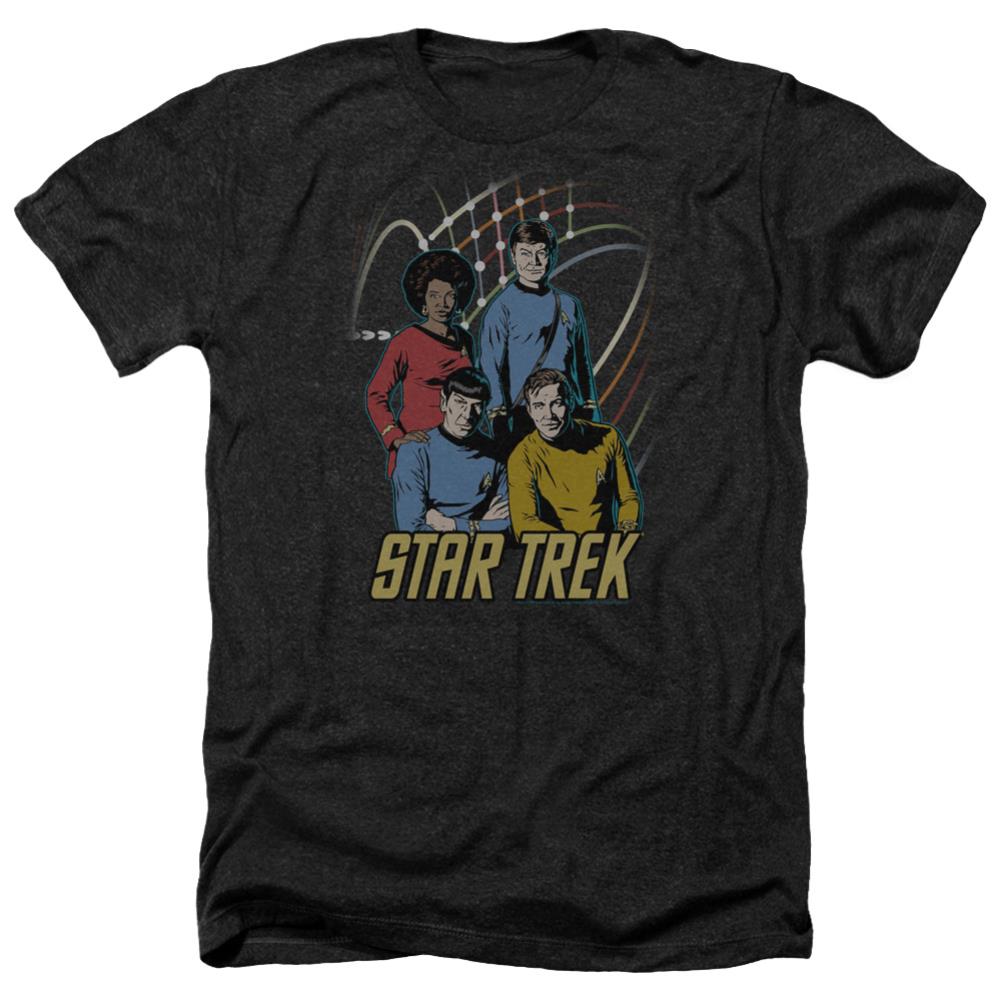 Star Trek Warp Factor 4 Men's 30/1 Heather 60 40 Poly Short-Sleeve T-Shirt