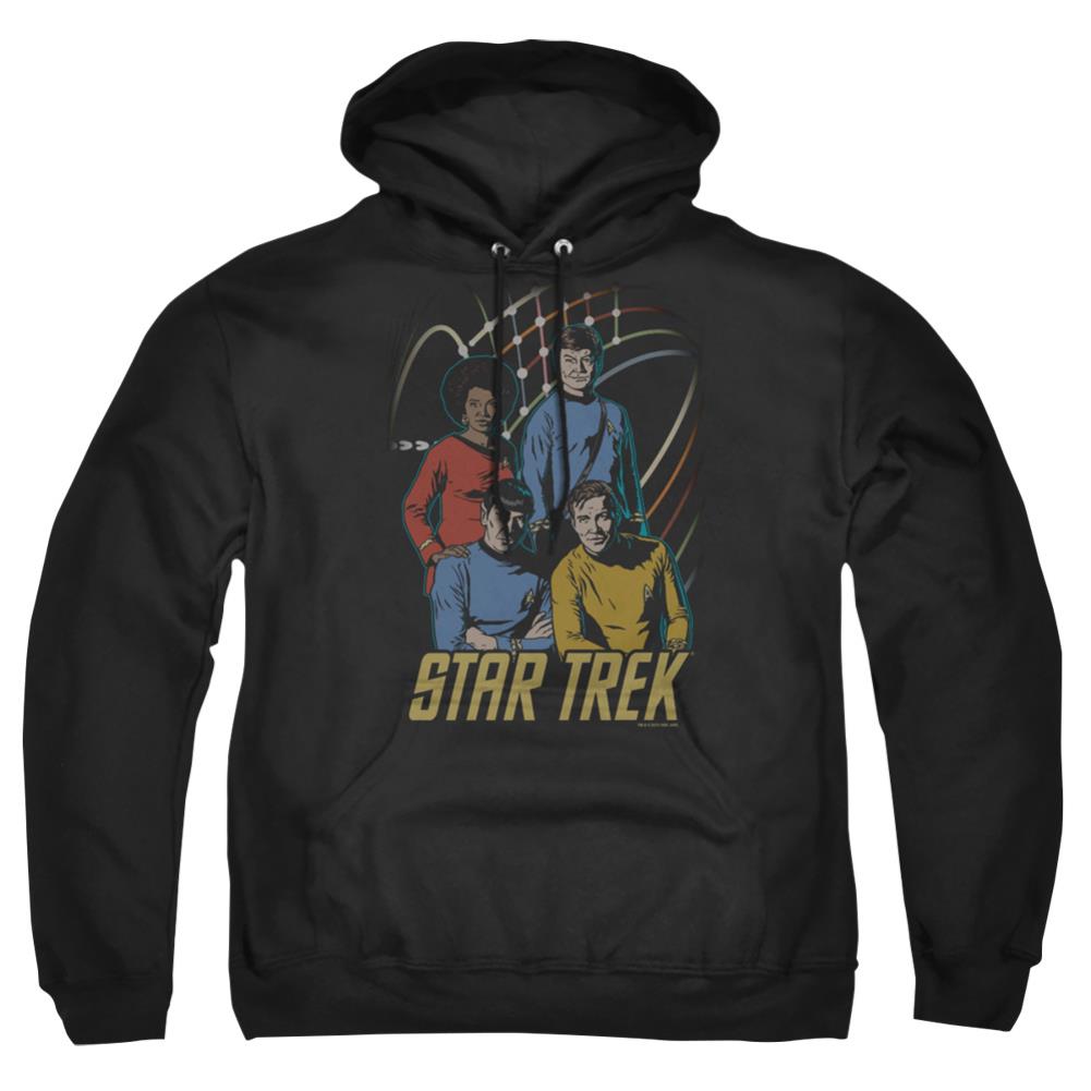 Star Trek Warp Factor 4 Men's Pull-Over 75 25 Poly Hoodie