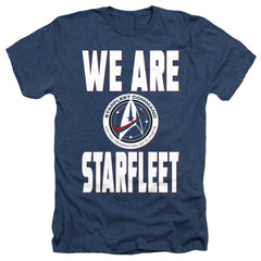 Star Trek We Are Starfleet Men's 30/1 Heather 60 40 Poly Short-Sleeve T-Shirt